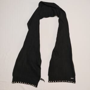 Karl Lagerfeld Paris‎ Black Pearl Bead Winter Scarf Warm